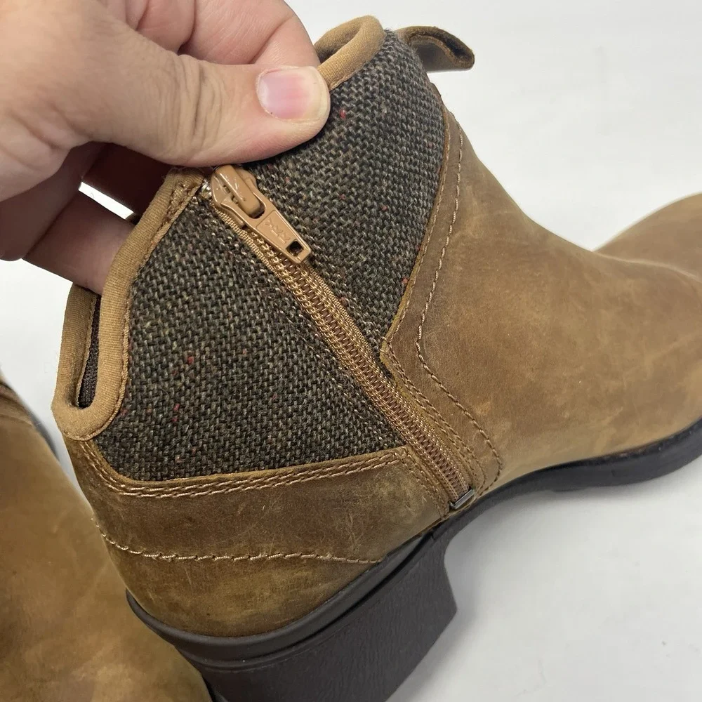 Merrell Chateau III Women SZ 9 Brown Waterproof Ankle Boots J000888 Side Zipper